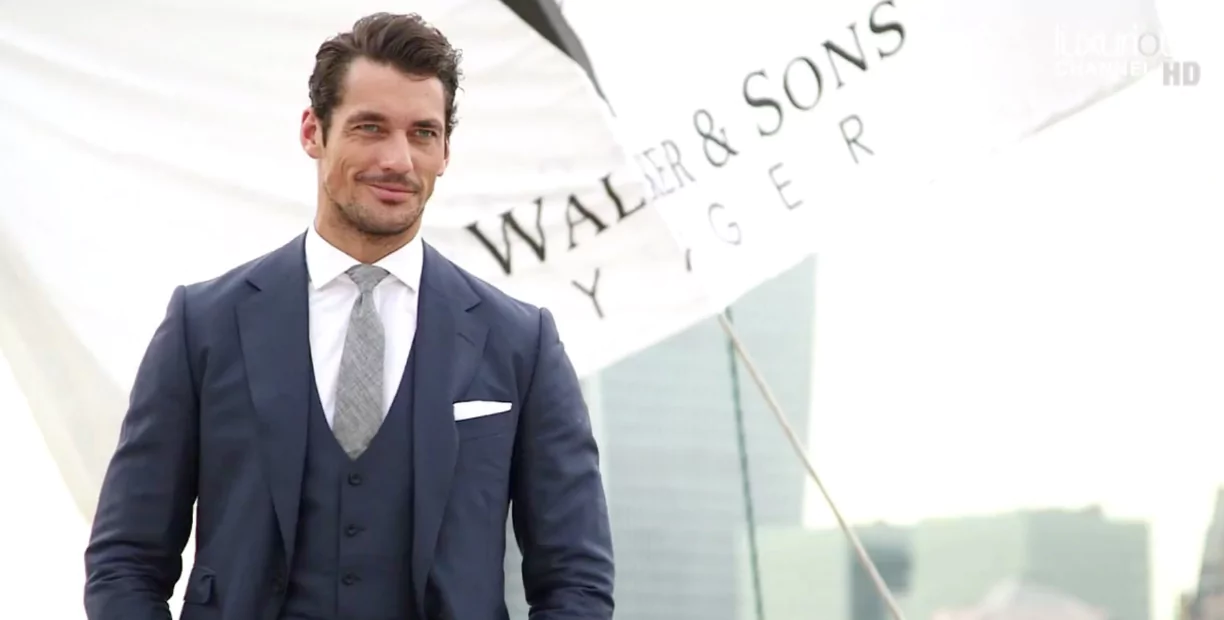 David Gandy: Medium Length Hairstyle With Widow’s Peak haircut styles for widow's peak