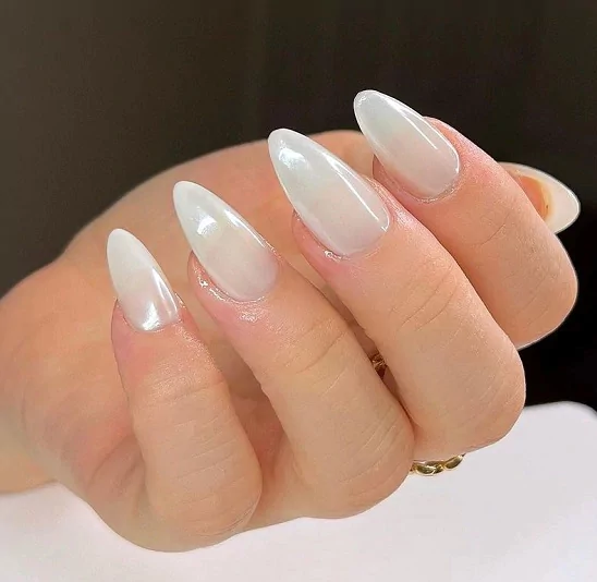 Glazed Milk Glass Nails
autumn white nail designs