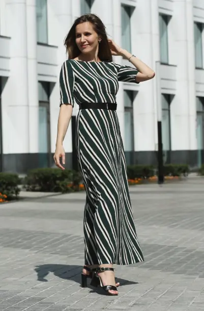 Maxi Dress + Statement Belt: Effortless Elegance SpringStyleForCurves Curvy spring outfit