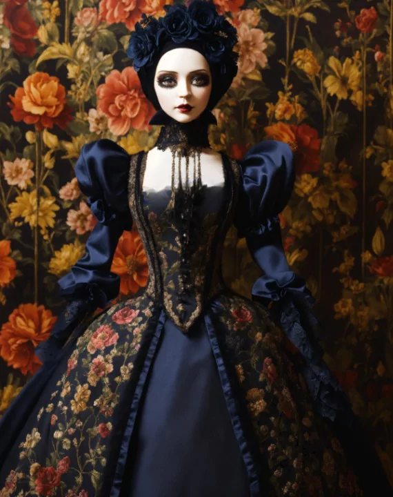 The Possessed Porcelain Princess
Dark fantasy dress to impress look with eerie accessoriesHauntingly beautiful nightmare-inspired evening outfit