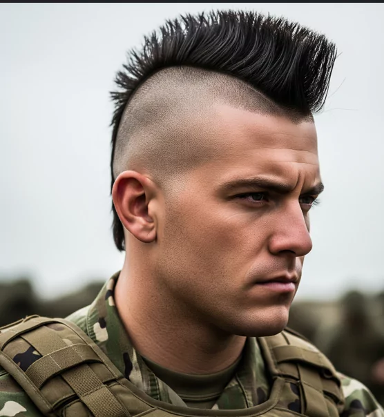 Military Mohawk
military style haircuts men