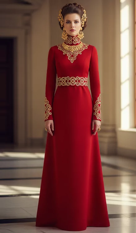 Glamorous Evening: Red Dress with Gold Accessories
red prom dress
red prom dresses