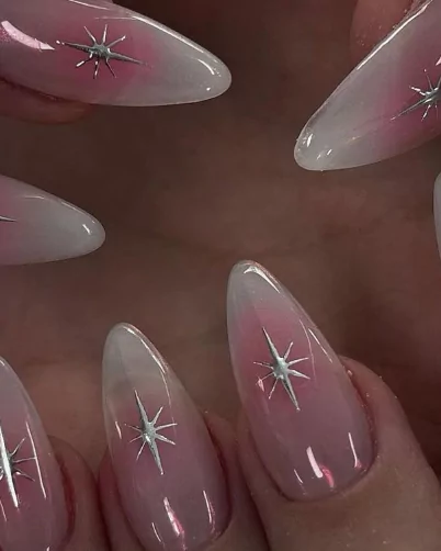 milky base nails, 2025 nail trends, soft pink manicure, natural glow nails