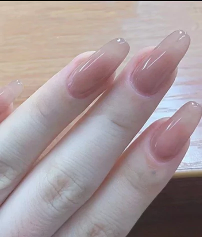 mauve blush manicure, TikTok nail trends, Pinterest nail ideas