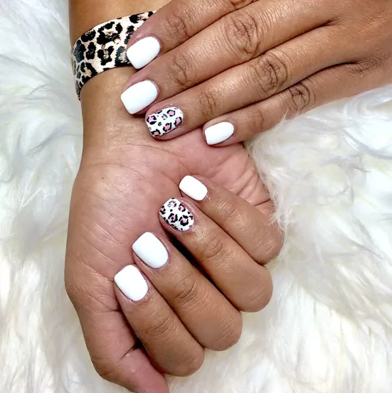 Leopard Print Remix
best white nails for autumn