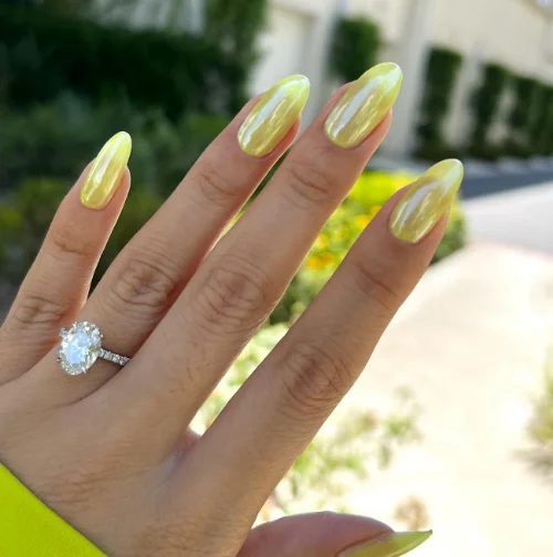 Glazed Donut Yellow FunNailIdeas
