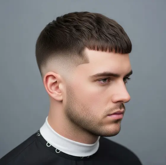 Straight-Edge Precision French crop haircut