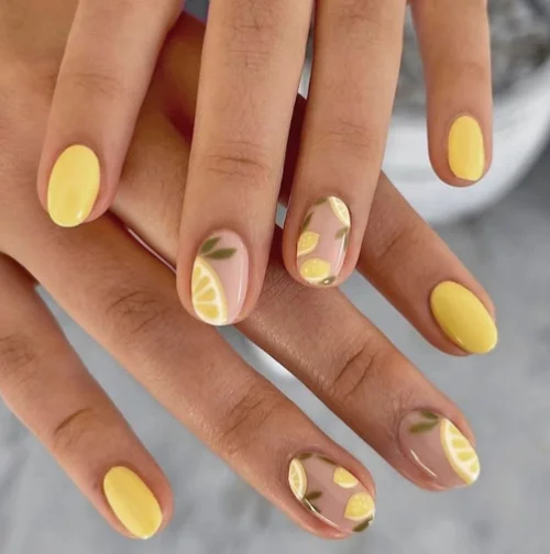 Lemon Drop YellowNailDesigns yellow nail