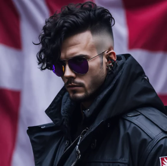 Tousled Pompadour Fade Long messy hairstyle for men with natural flow and volume