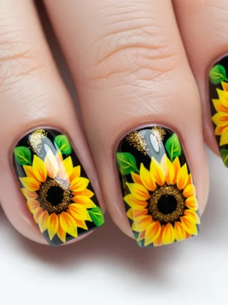 27 Sunflower Nail Designs to Bring Some Sunshine to Your Mani
