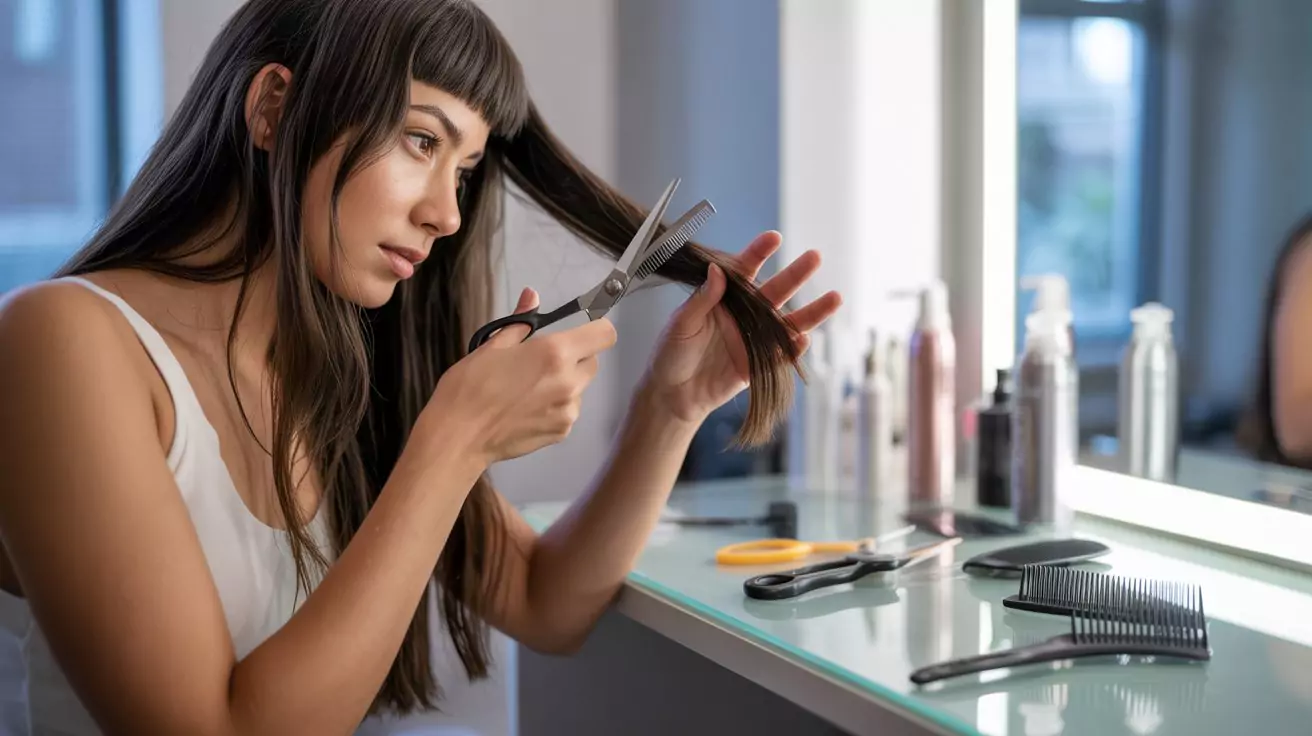 How to Cut Your Own Bangs Without Regret how to cut your own bangs bangs at home