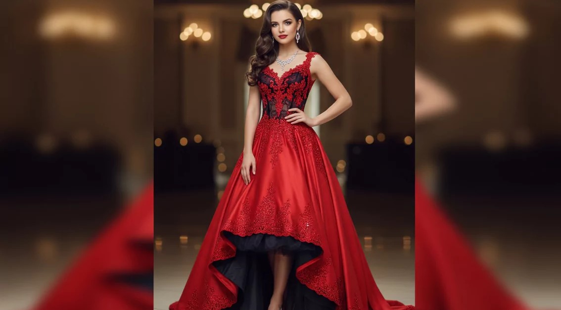 black and red prom dress red and black prom dress
